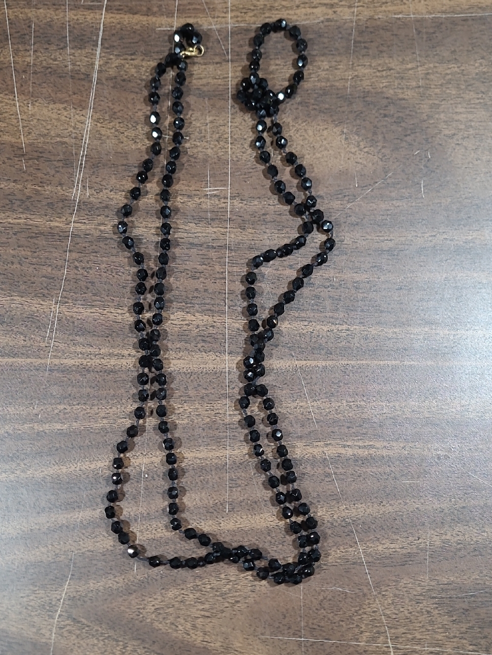 Black Beaded Women's Necklace - Classic Elegance